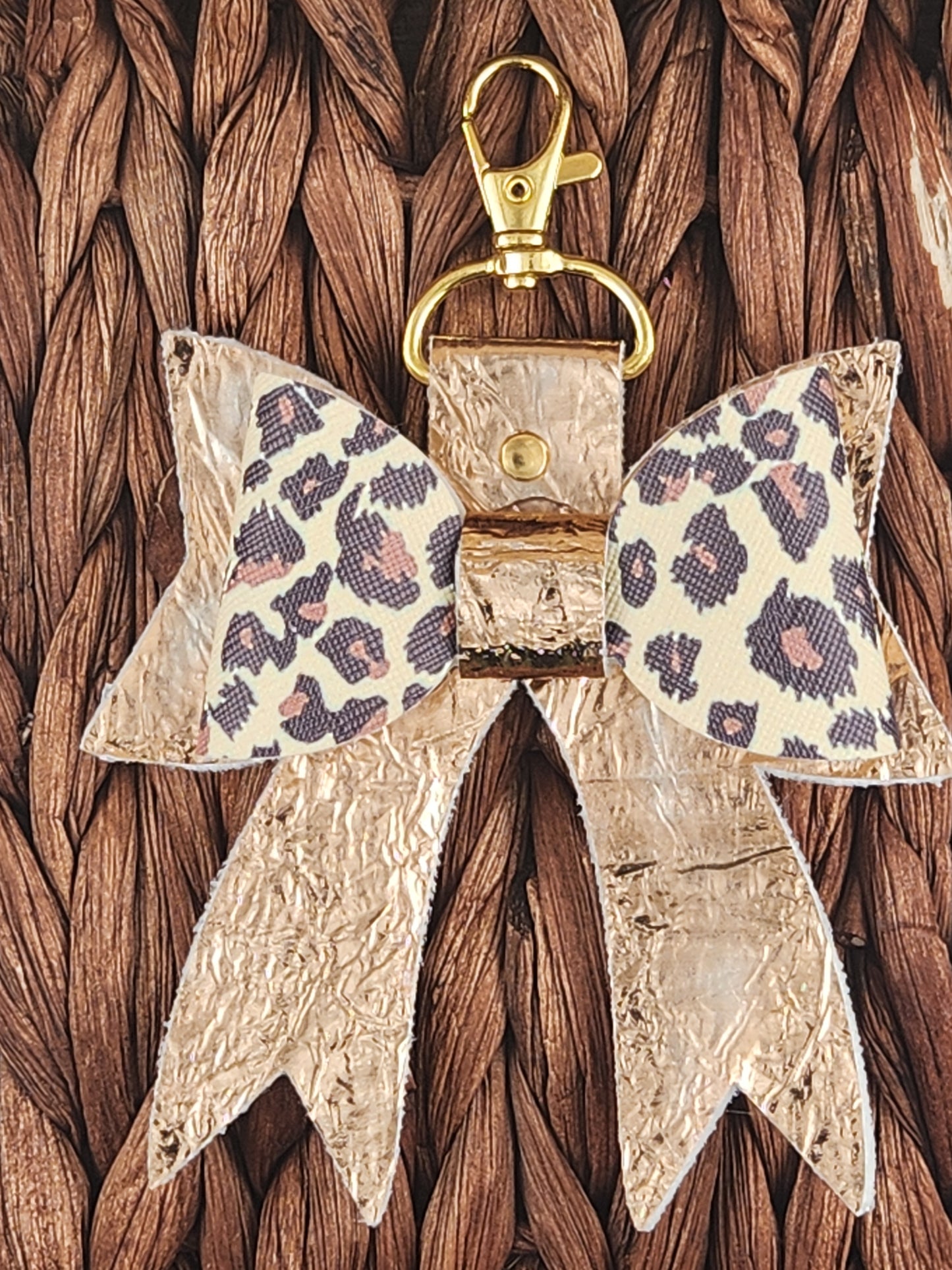 Faux Leather Bow Purse Charm
