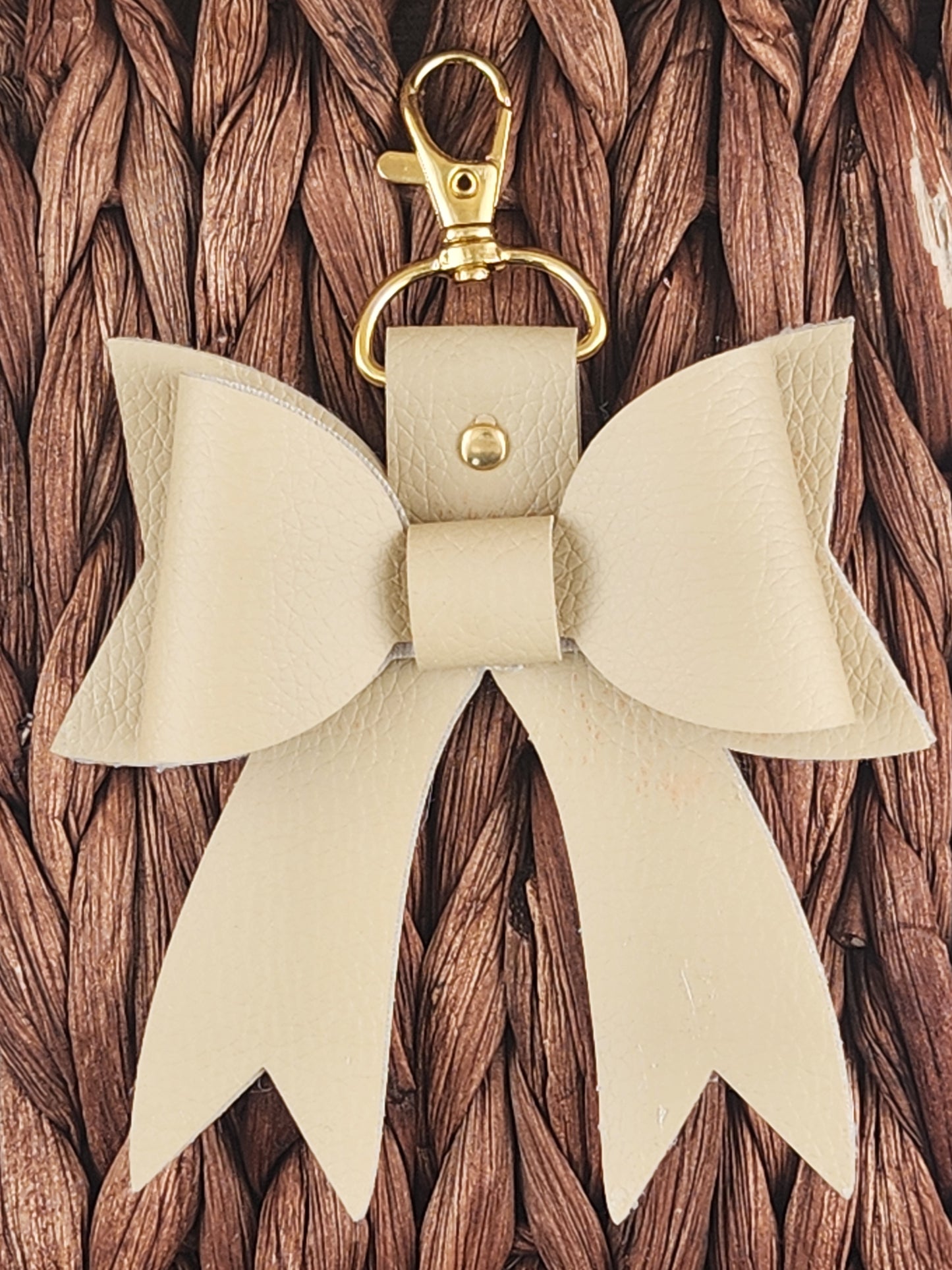 Faux Leather Bow Purse Charm