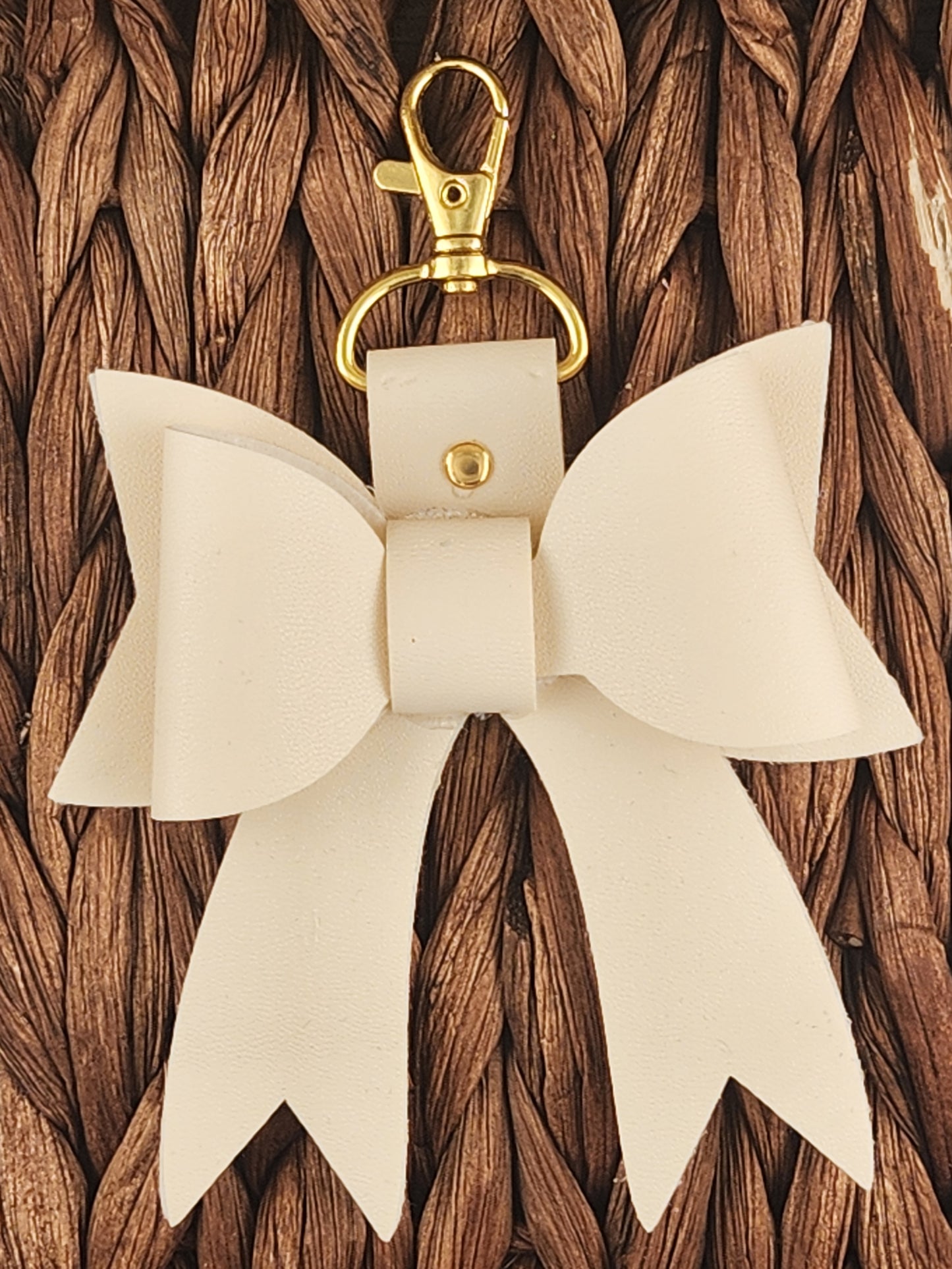 Faux Leather Bow Purse Charm