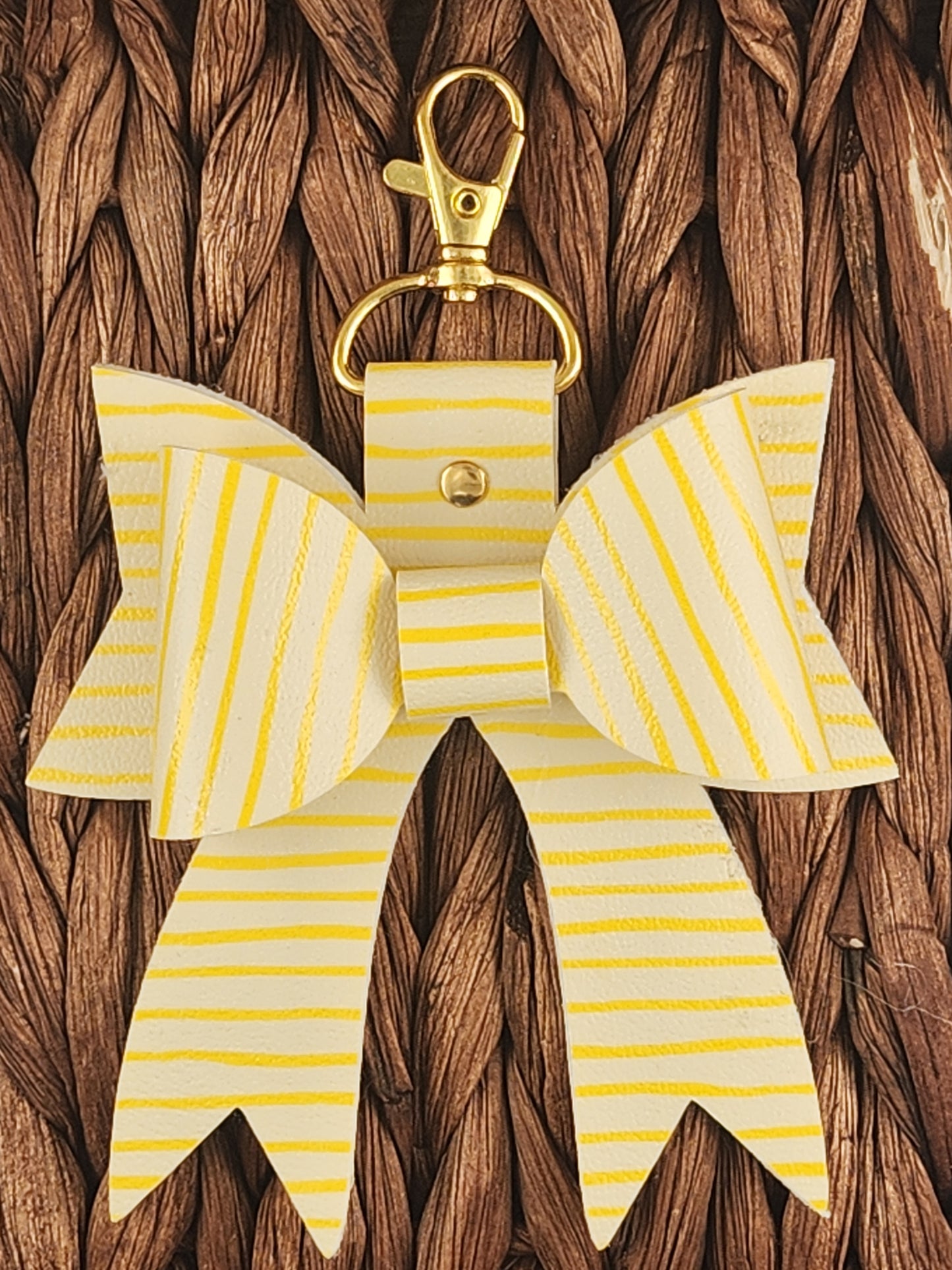 Faux Leather Bow Purse Charm