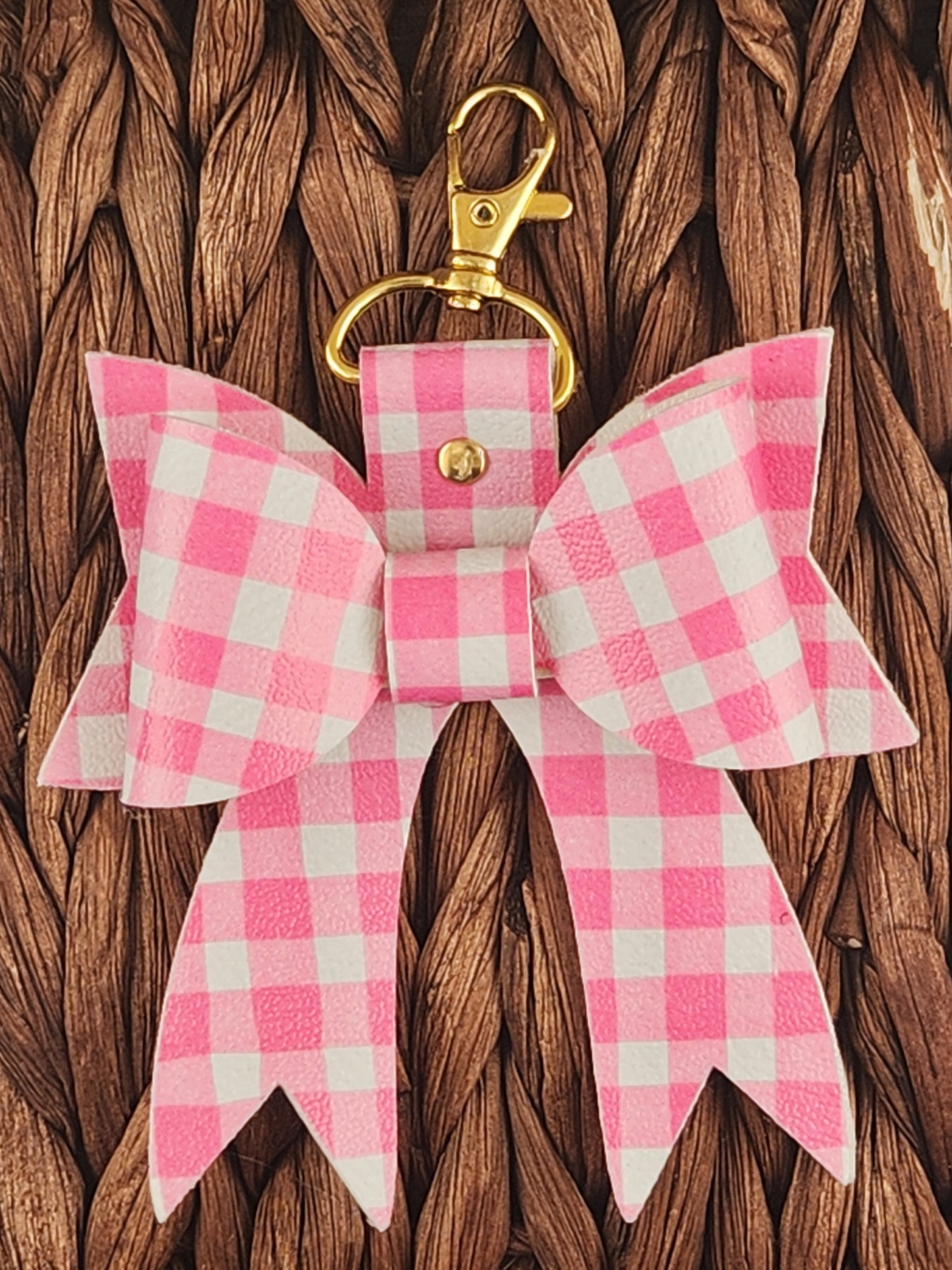 Faux Leather Bow Purse Charm