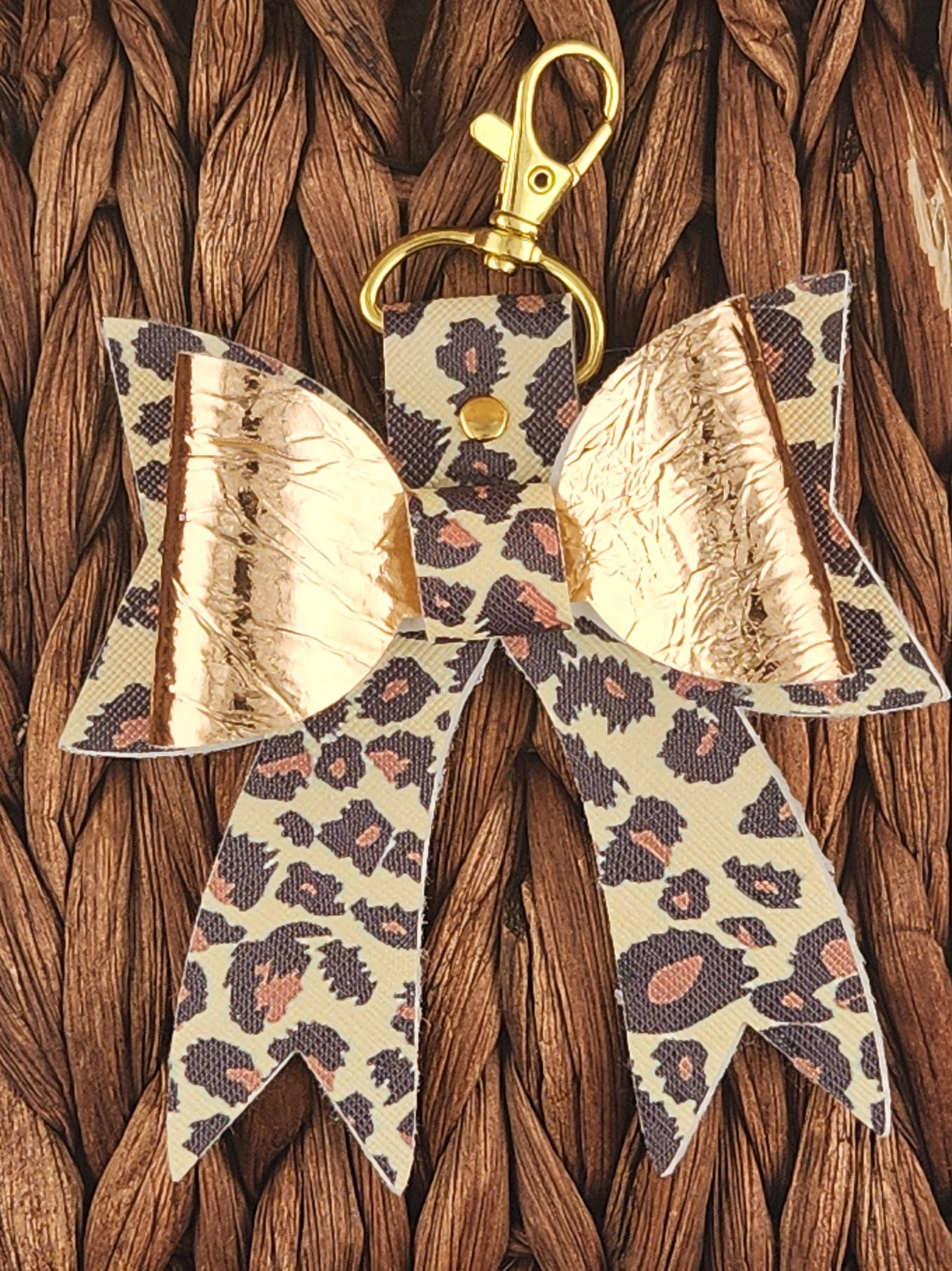 Faux Leather Bow Purse Charm