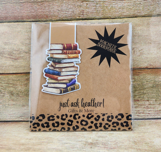 Magnetic Bookmark - Stacked Books
