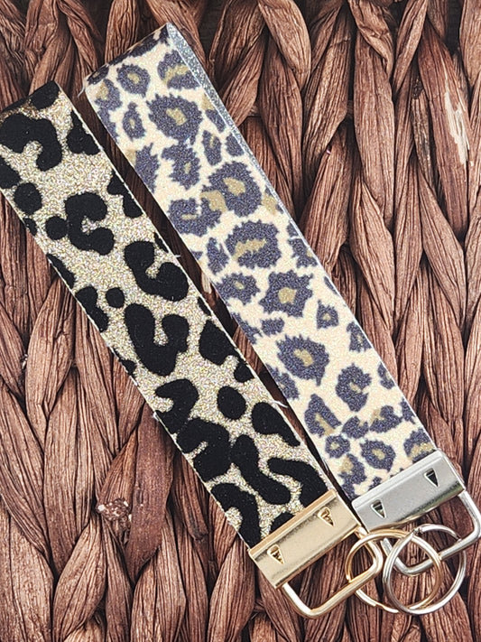Faux Leather Wristlet Keychain