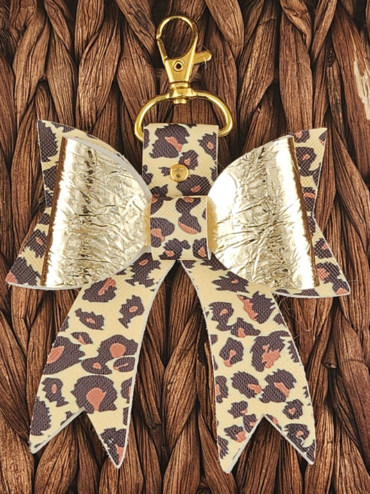 Faux Leather Bow Purse Charm