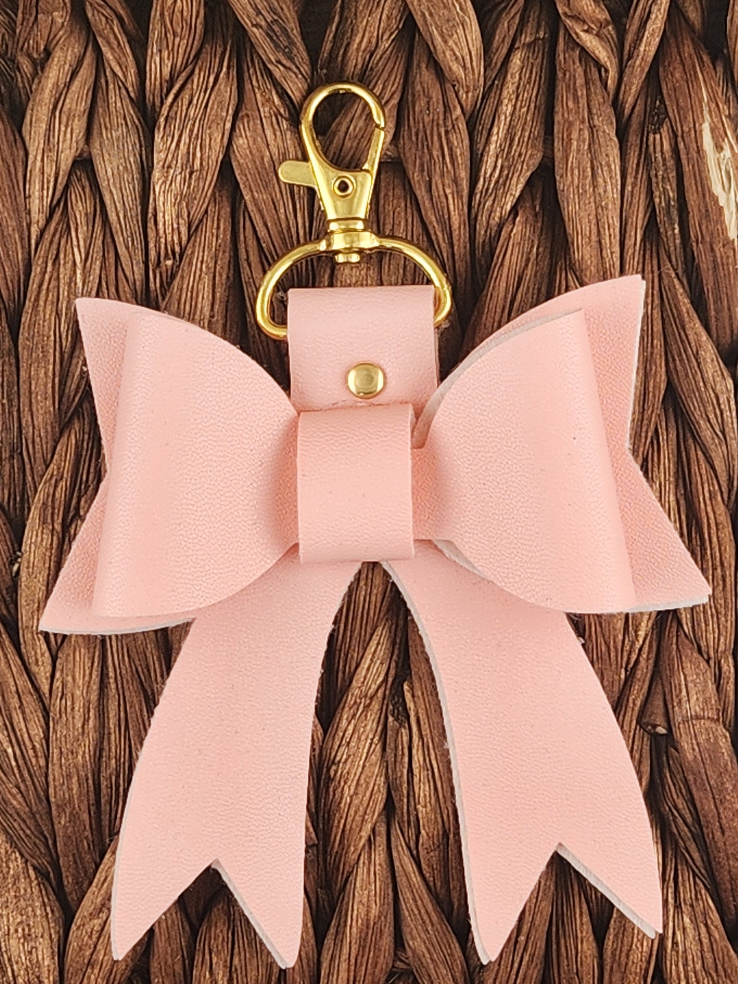 Faux Leather Bow Purse Charm